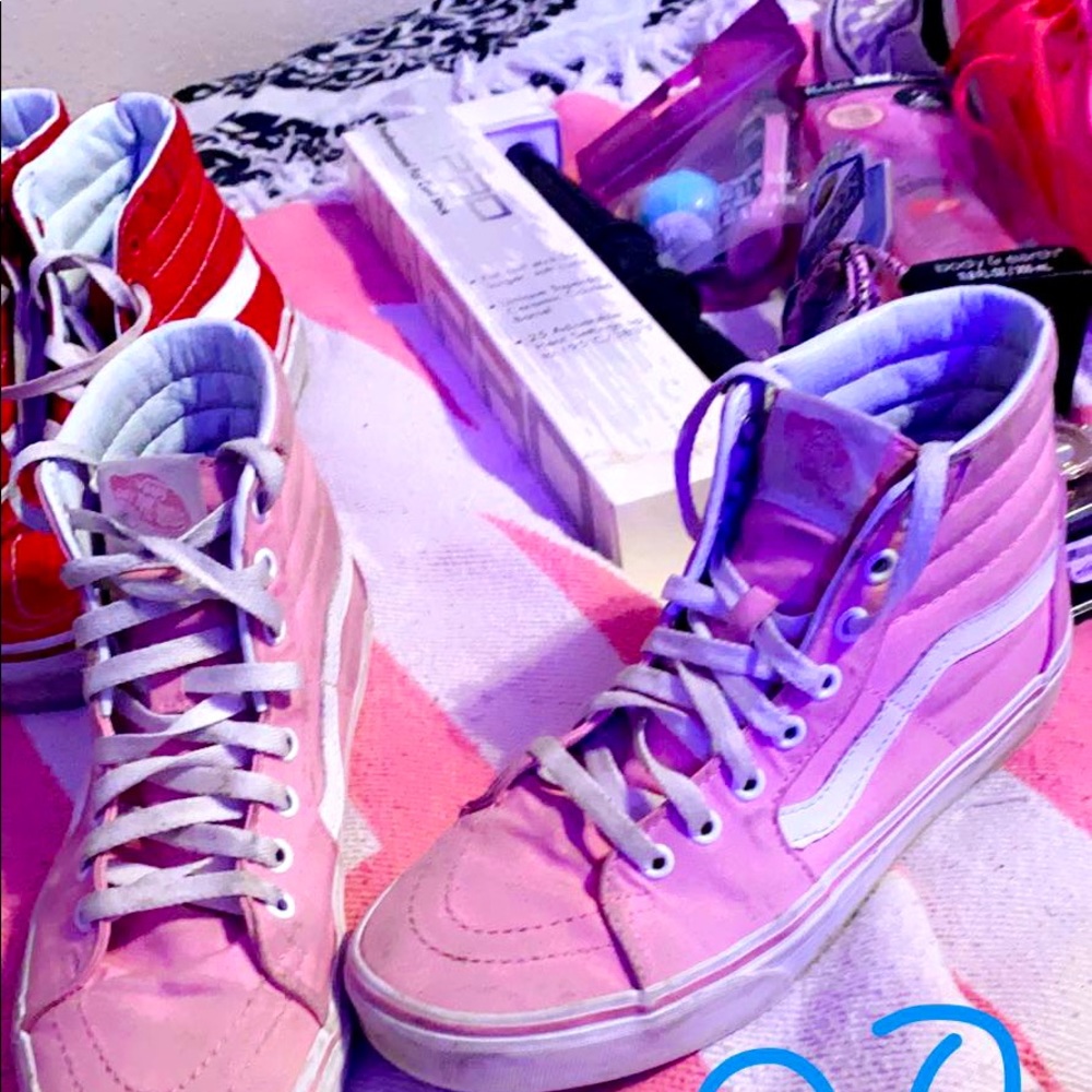Pink high top vans